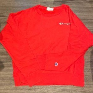 Small Red Champion Crew-Neck